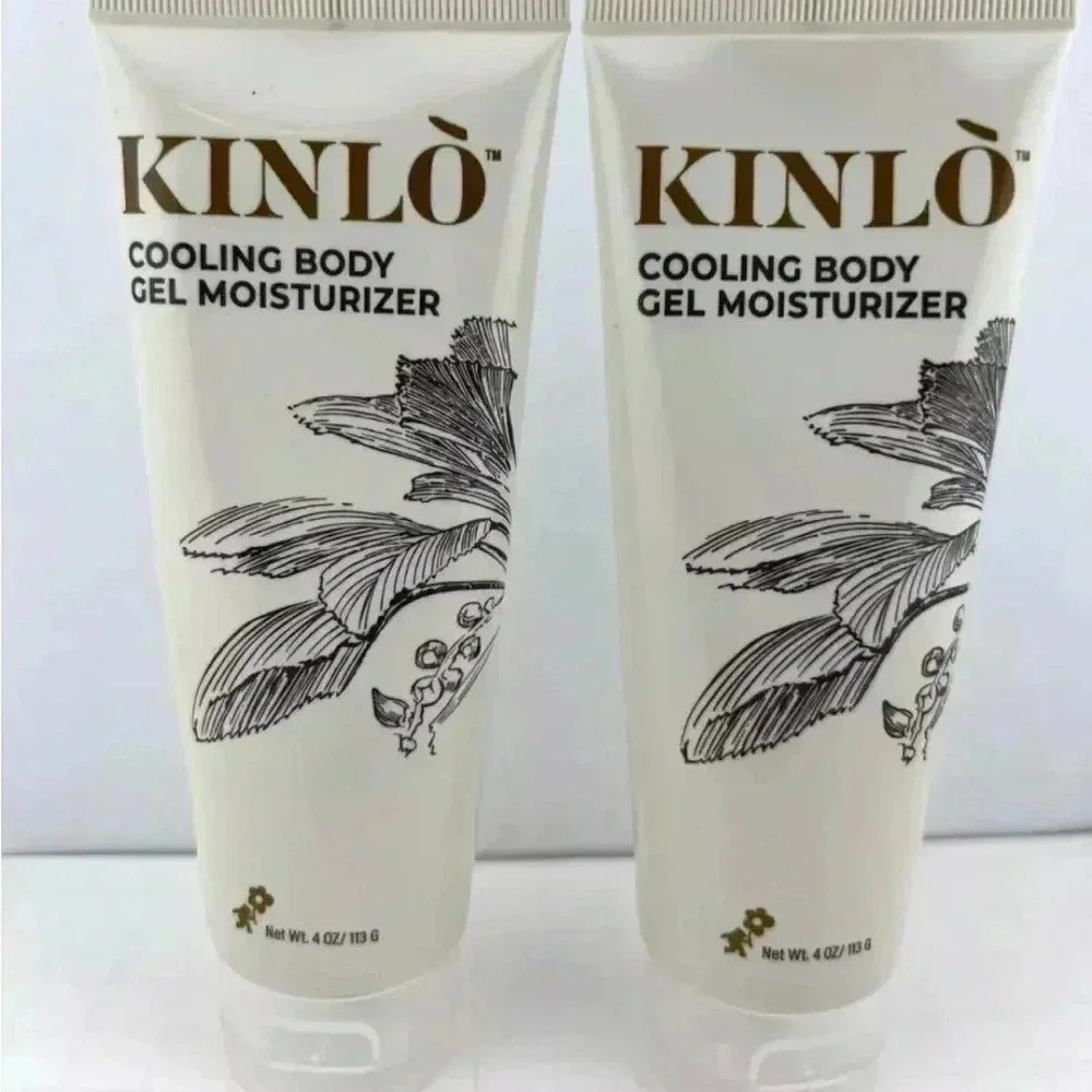 2 KINLO Cooling Body Gel Moisturizer with Soothing After Sun Aloe Vera 4 Oz
